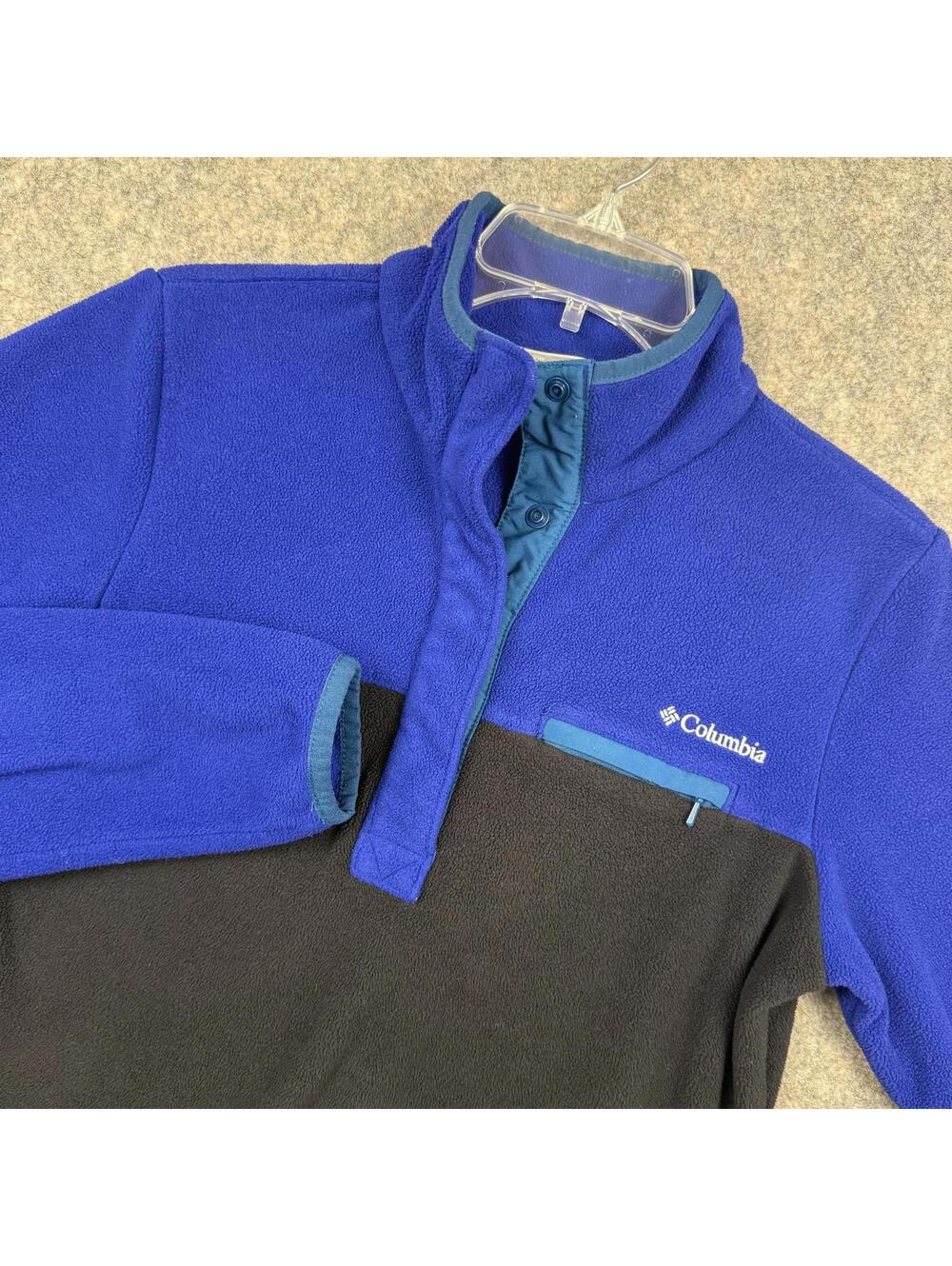 Columbia Mountain Side Women’s 1/4 Snap Fleece Pullover AL1720 Black Blue Small